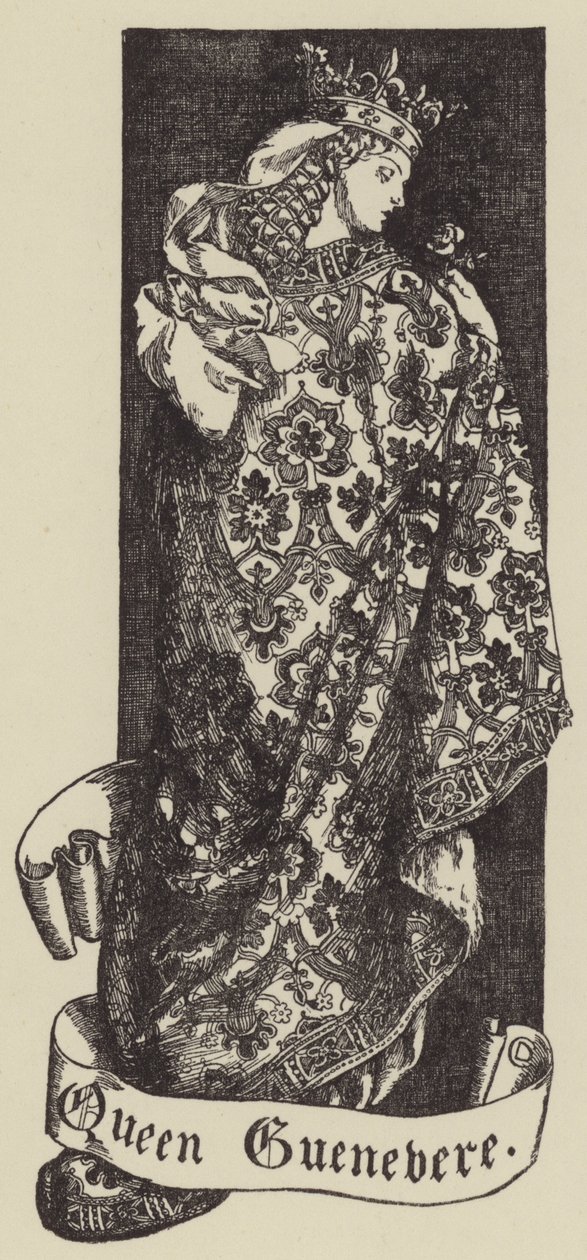 Reine Guenièvre (lithographie) - Dora Curtis