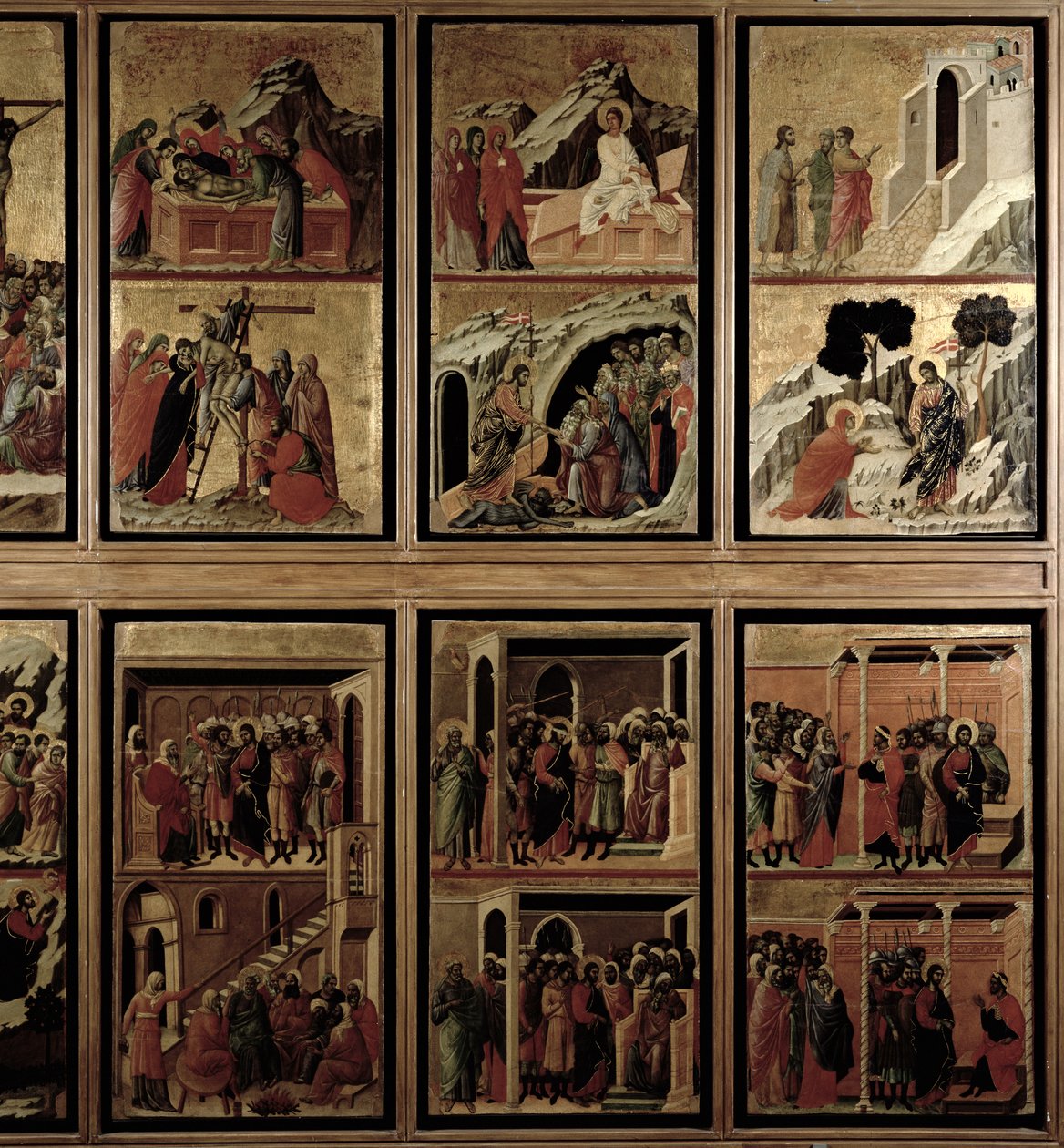 Maesta : onze scènes de la Passion, 1308-11 (verso de 55438) - Duccio di Buoninsegna
