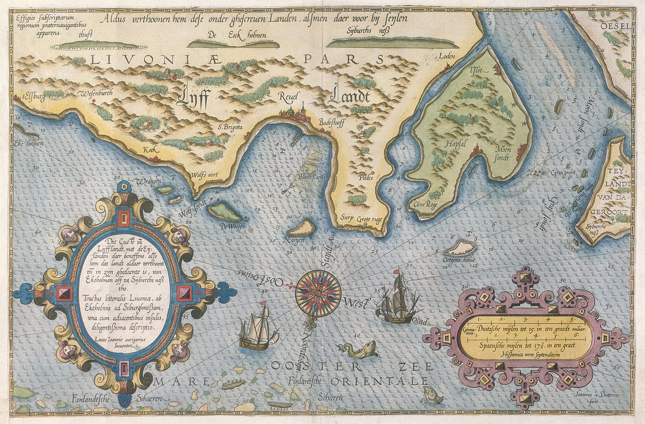 Carte commerciale néerlandaise de la mer Baltique - Dutch School