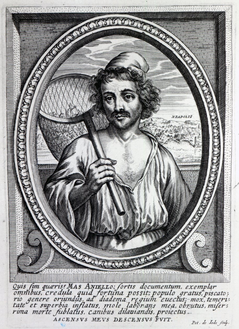 Masaniello, gravé par Petrus de Iode - Dutch School