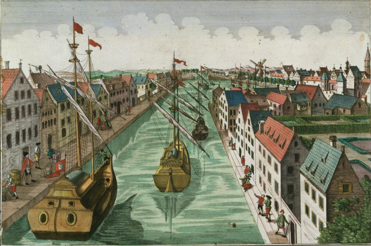 Vue de la porte Kettel à Delft - Dutch School