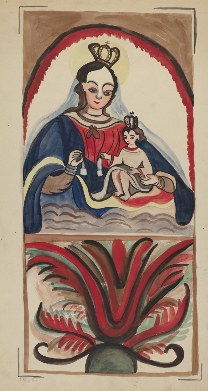 Retable - Vierge et Enfant - E. Boyd
