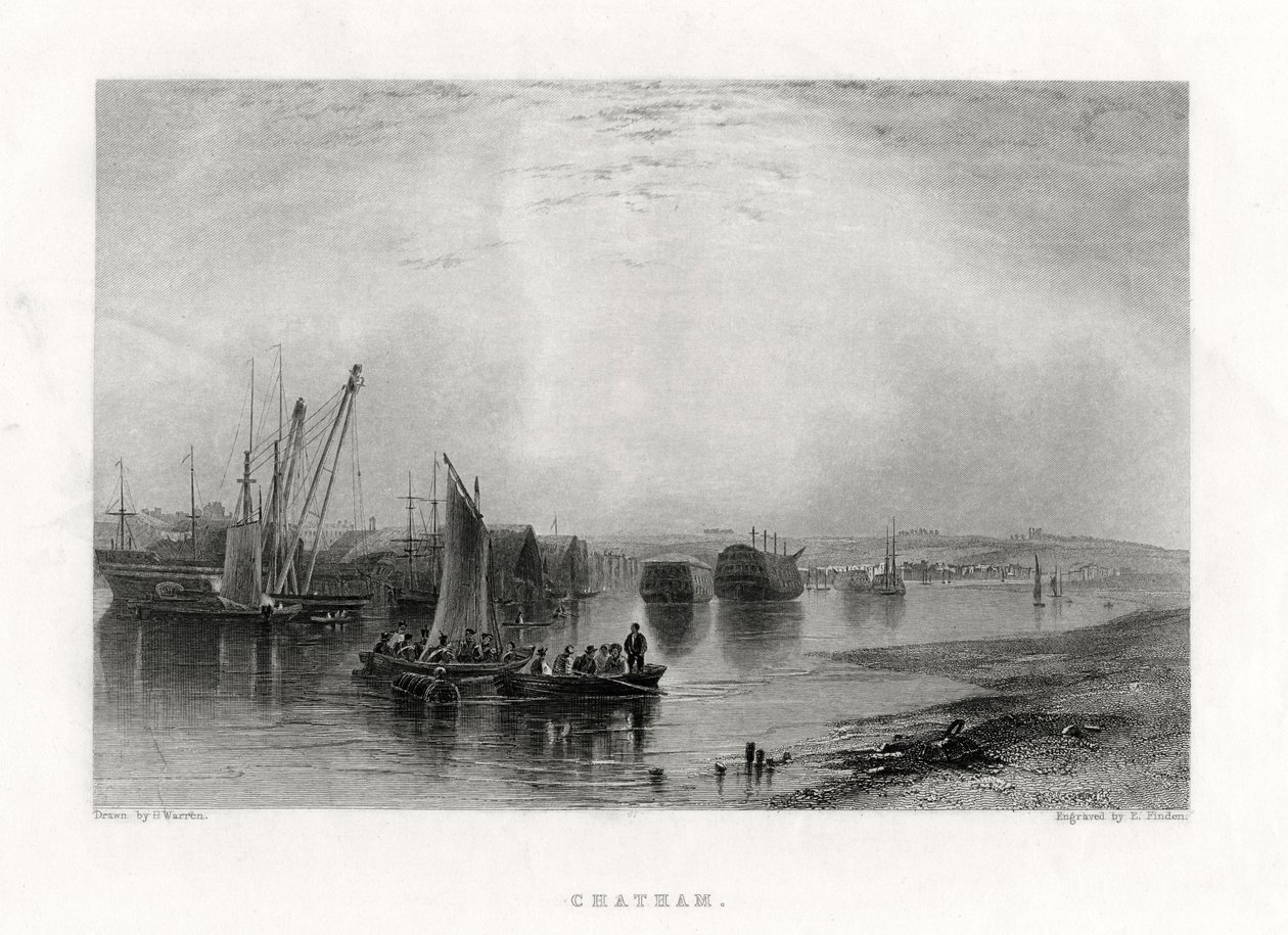 Chatham, Kent, 1860 - E. Finden