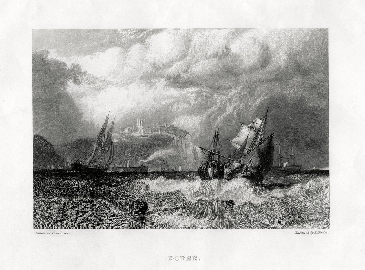 Douvres, Kent, 1860 - E. Finden
