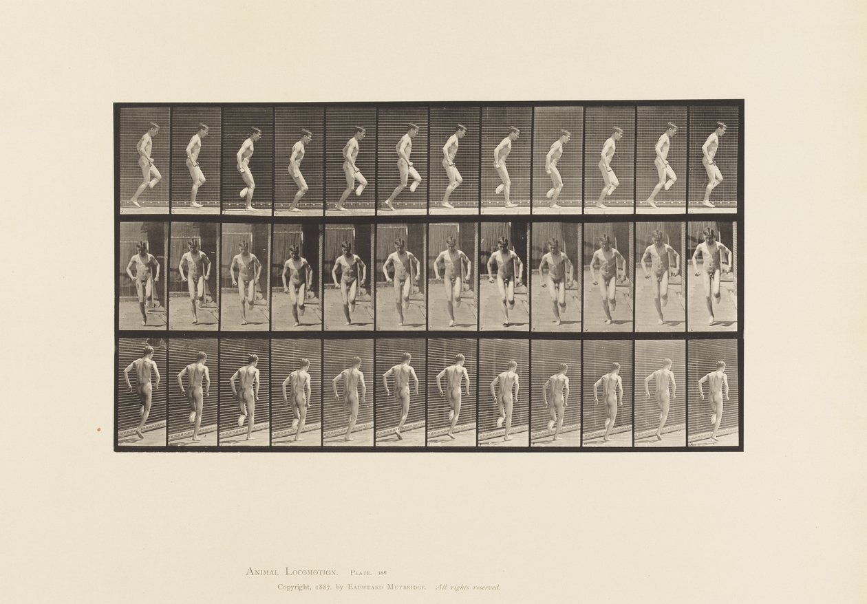 Sauter sur le pied droit - Eadweard Muybridge