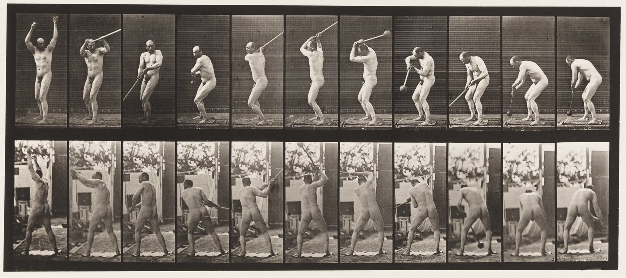 Lancer le Marteau, 1885 - Eadweard Muybridge