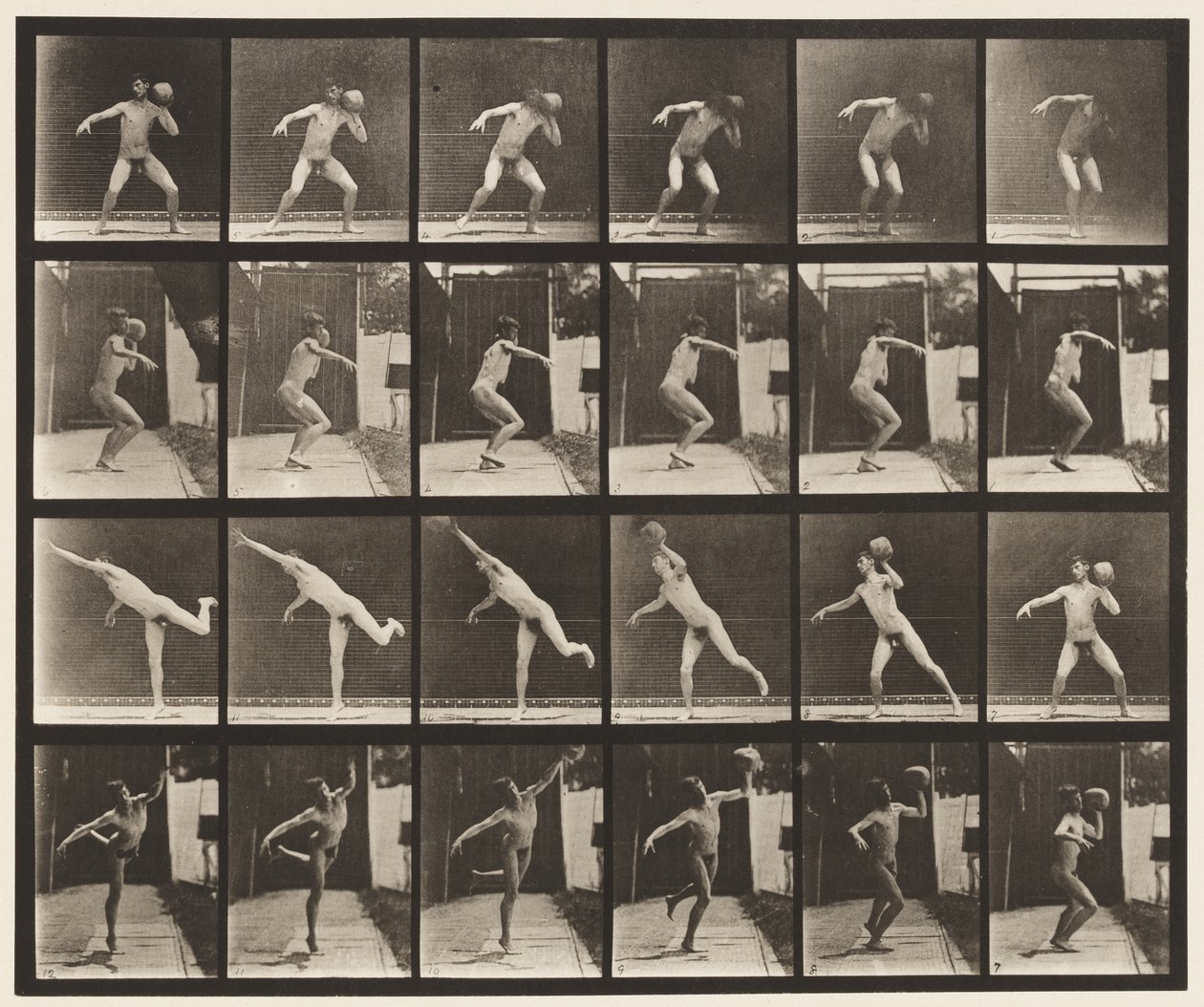 Planche 315. Soulever une pierre de 20 lb - Eadweard Muybridge