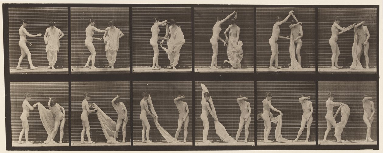 Plaque 427. Toilette; deux modèles - Eadweard Muybridge