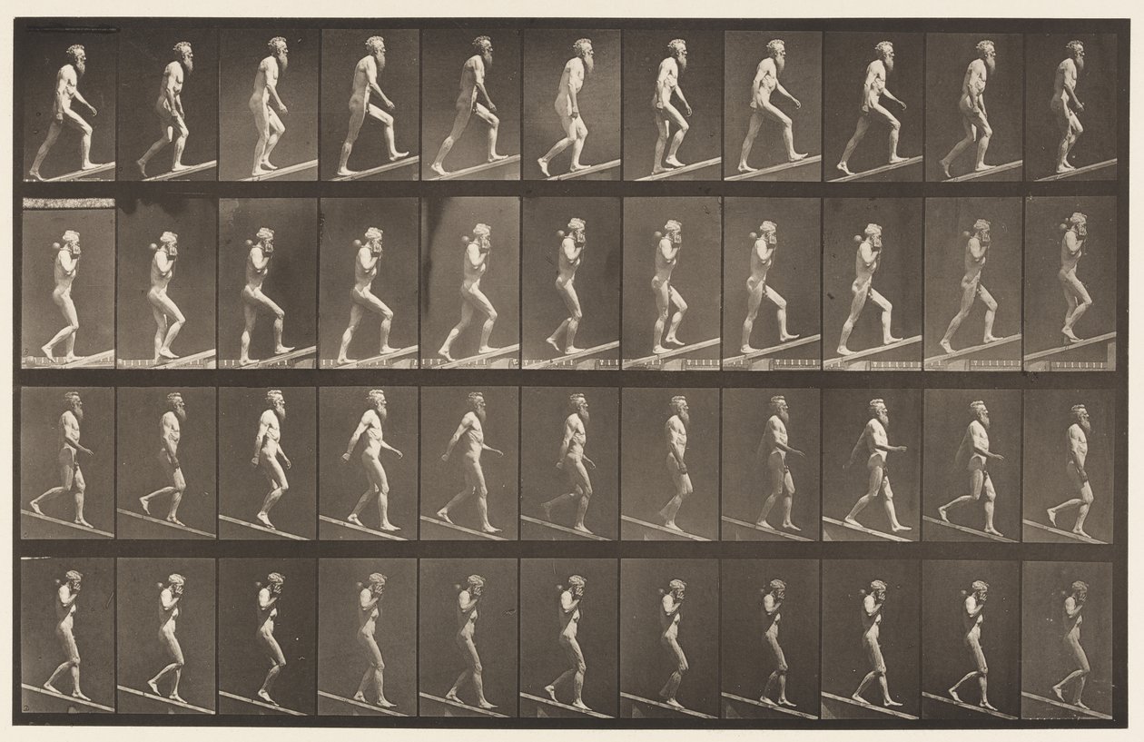 Planche 489. A, montée inclinée, 1872-1885 - Eadweard Muybridge