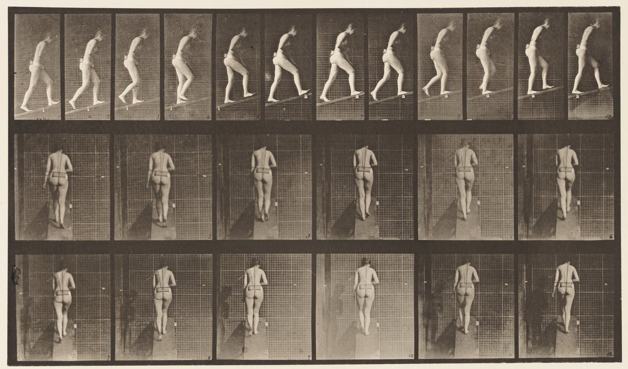 Planche 79. Monter une pente - Eadweard Muybridge