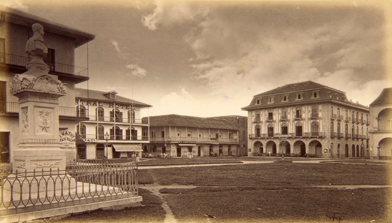 The Plaza, Panama - Eadweard Muybridge