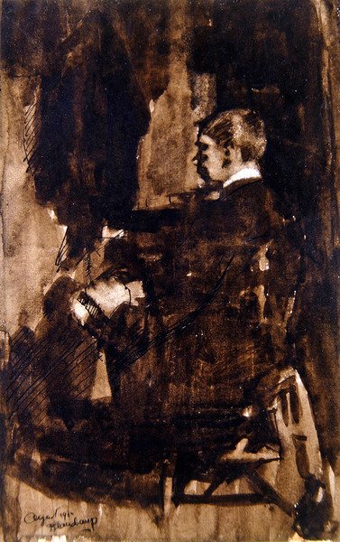 Homme assis - Earl Beauchamp
