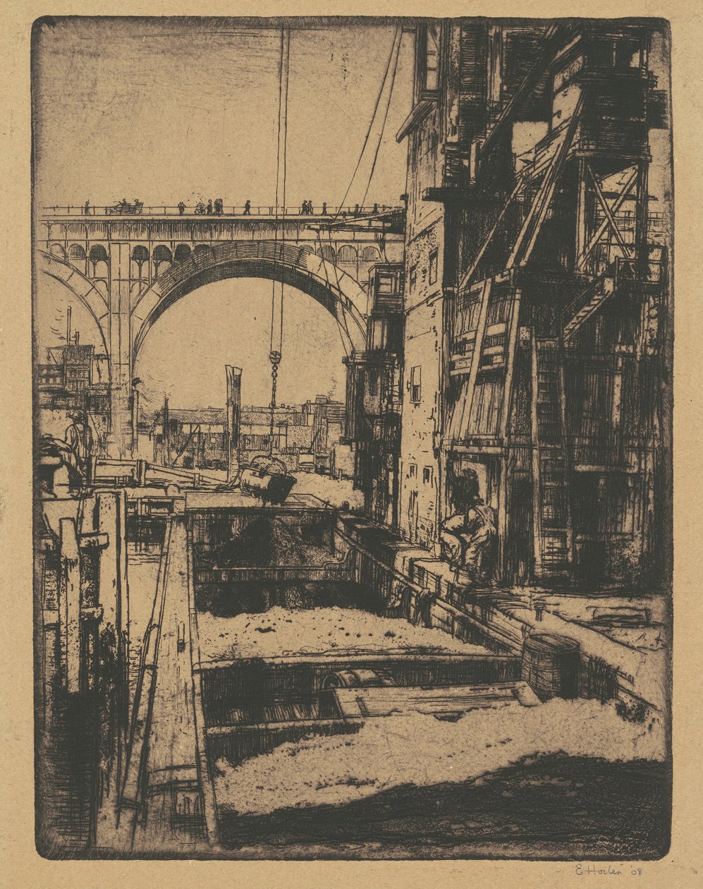 Viaduc, poches de charbon - Earl Horter