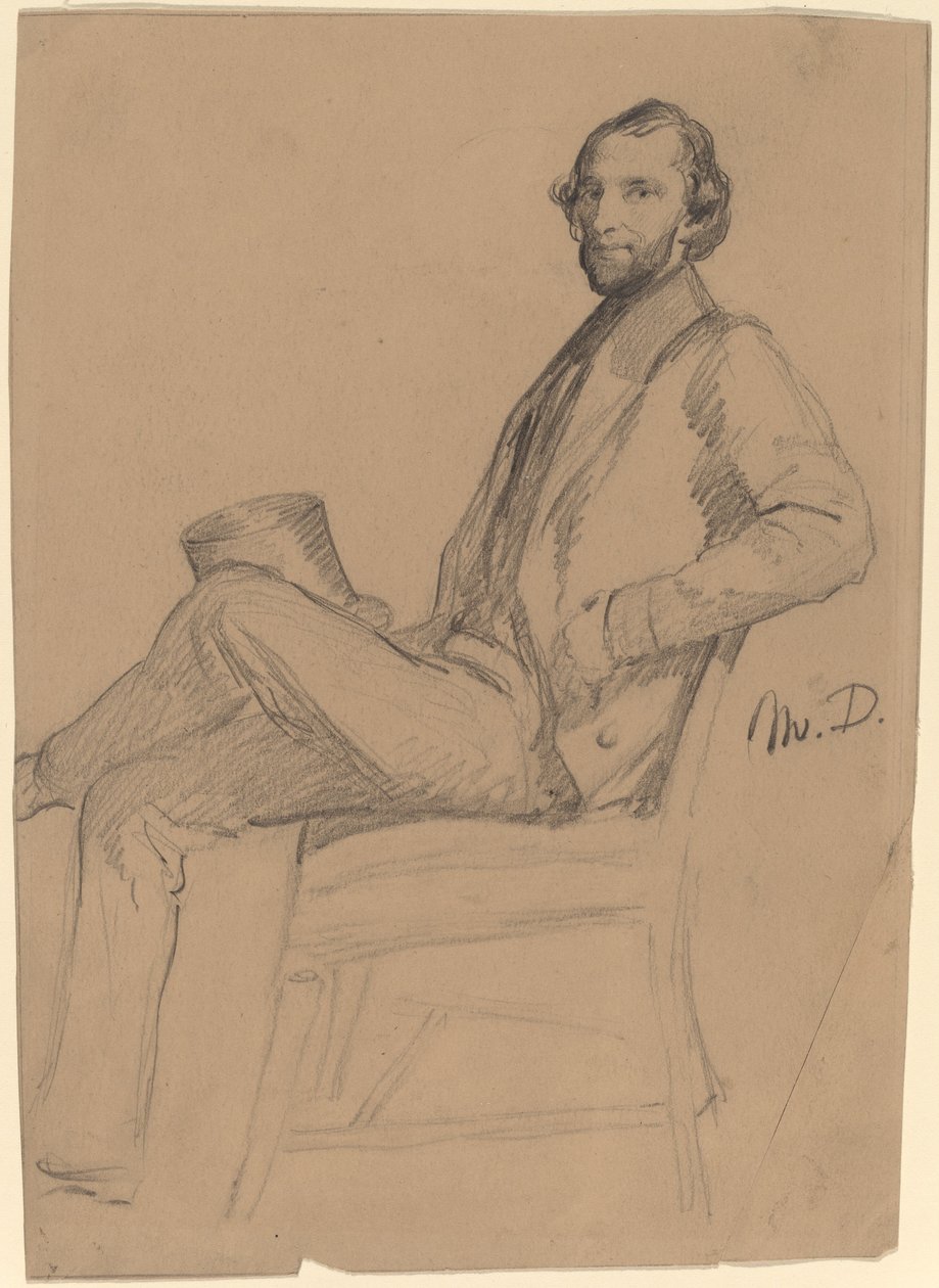 Étude assise de M.D. - Eastman Johnson