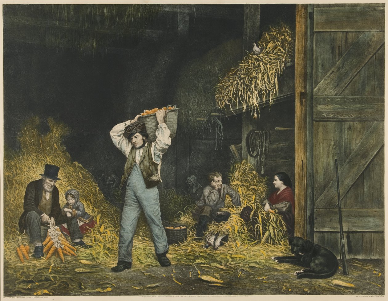 Épluchage, pub. 1861 - Eastman after Johnson