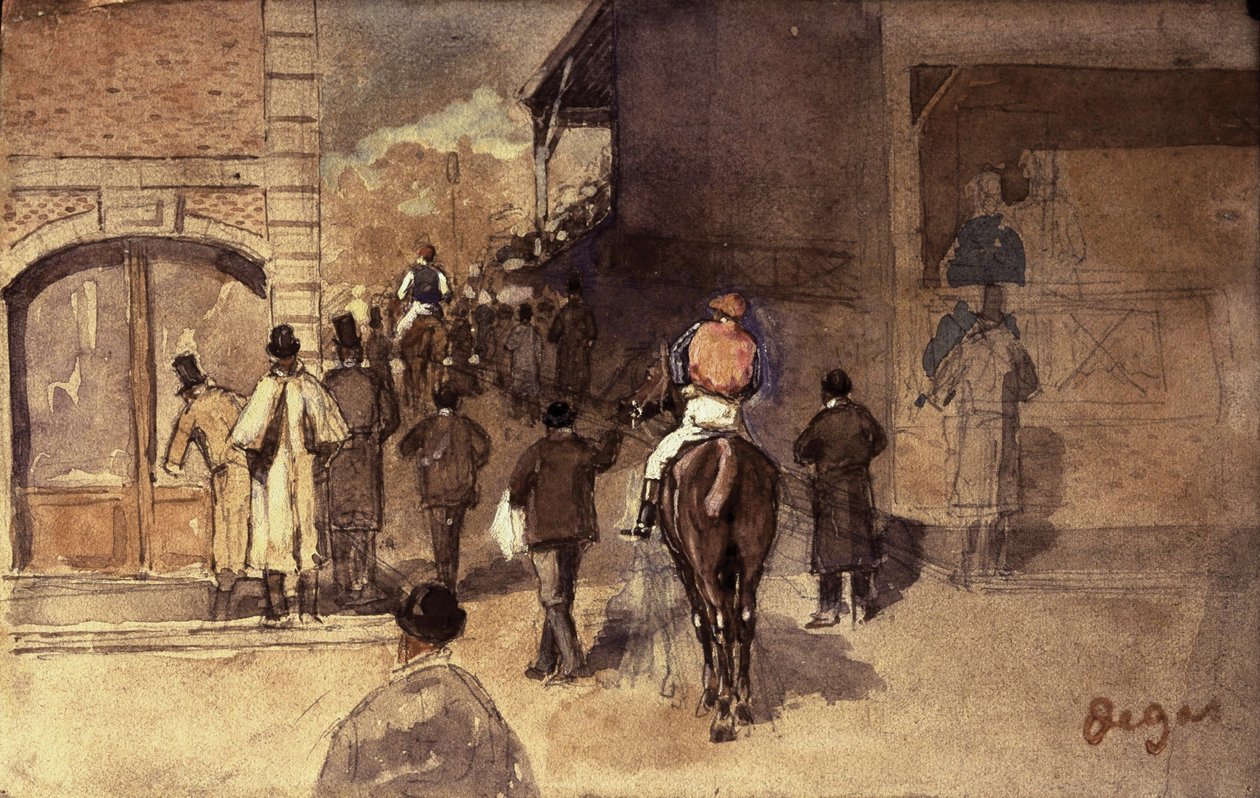 La sortie de pesage - Edgar Degas