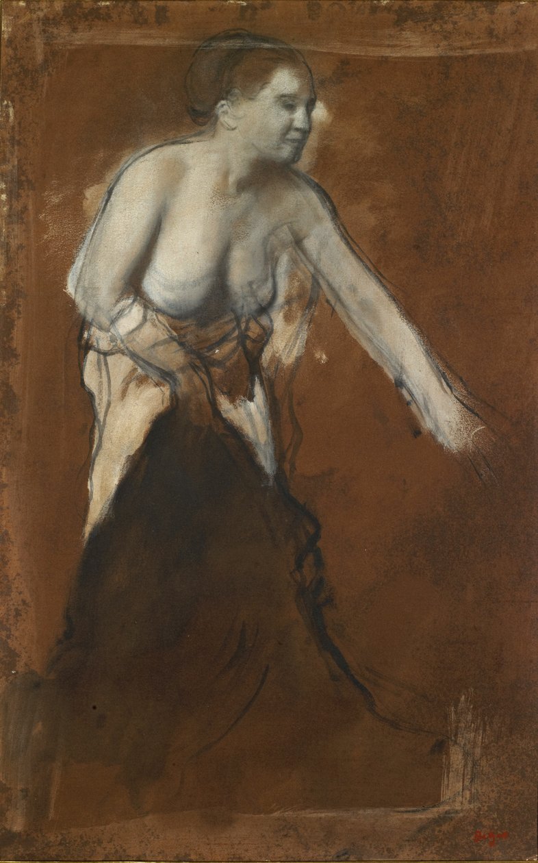 Femme se lavant, c.1866-68 - Edgar Degas