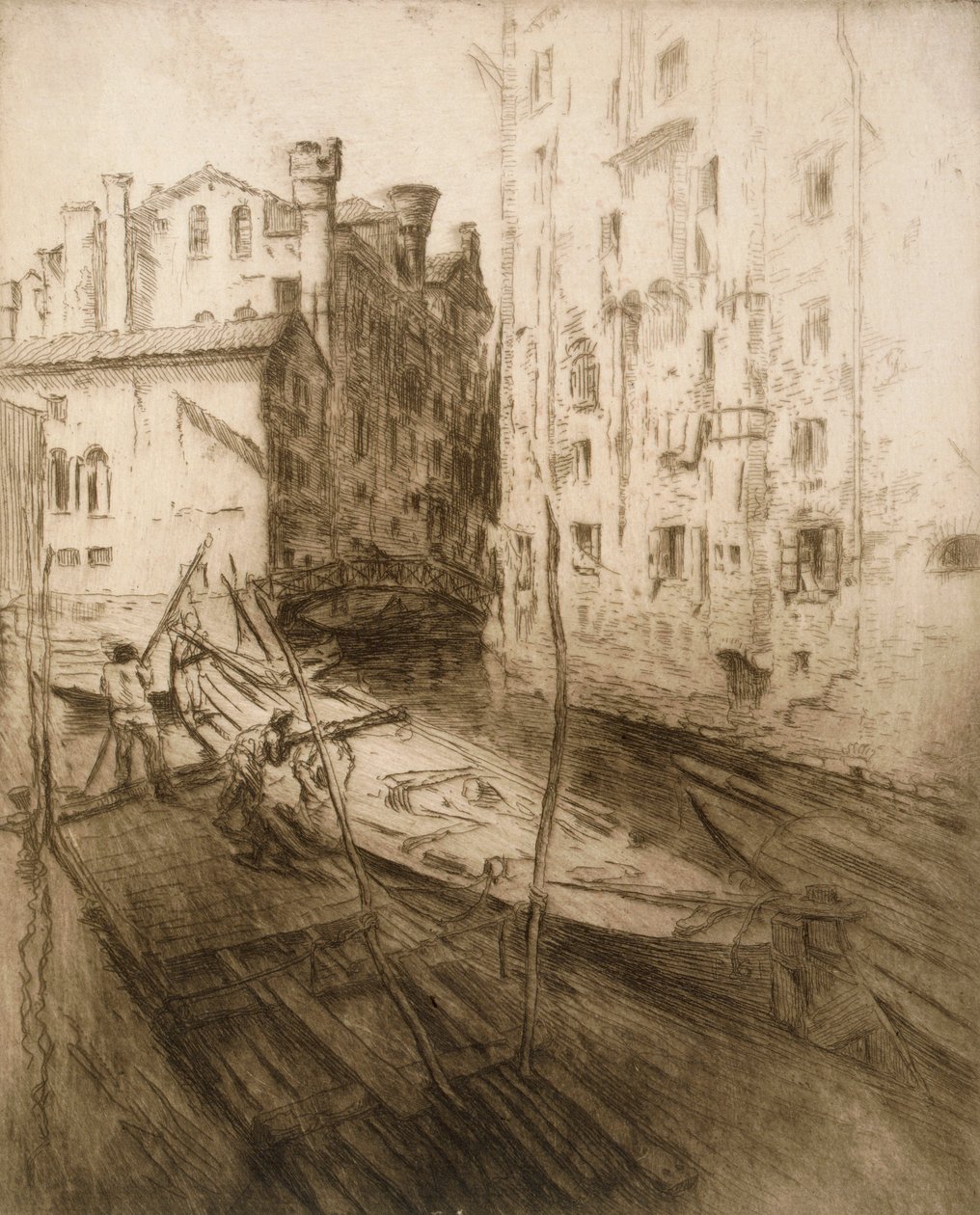 Le ghetto juif à Venise, 1906 - Edgar Chahine