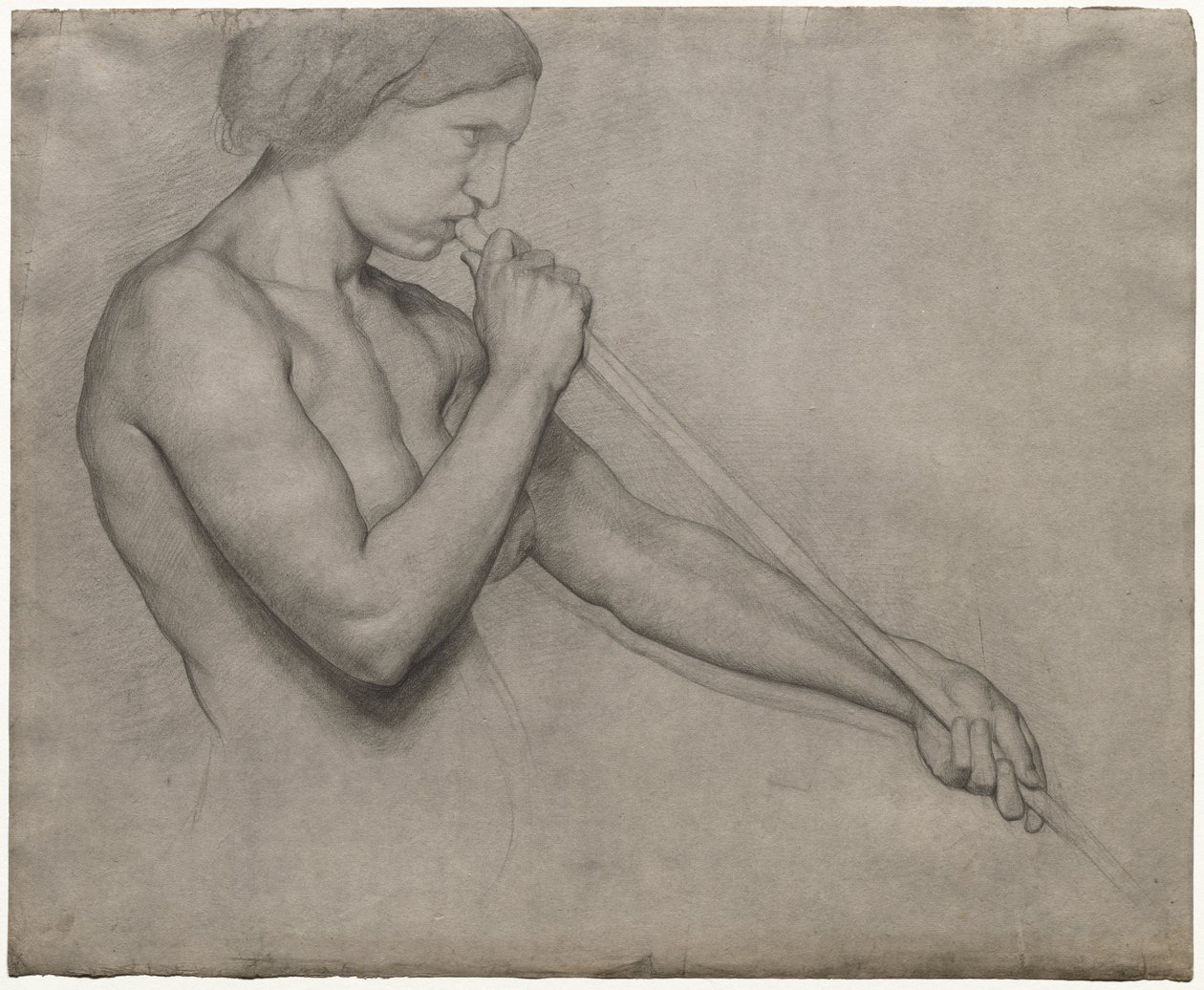 Ange soufflant dans une trompette - Edgar Degas