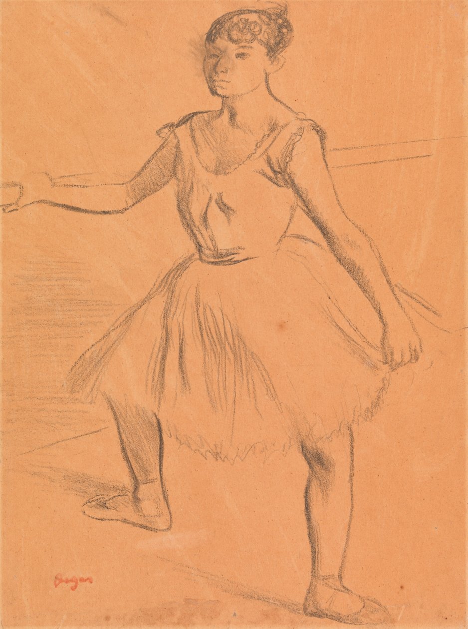 Ballerine debout à une barre - Edgar Degas