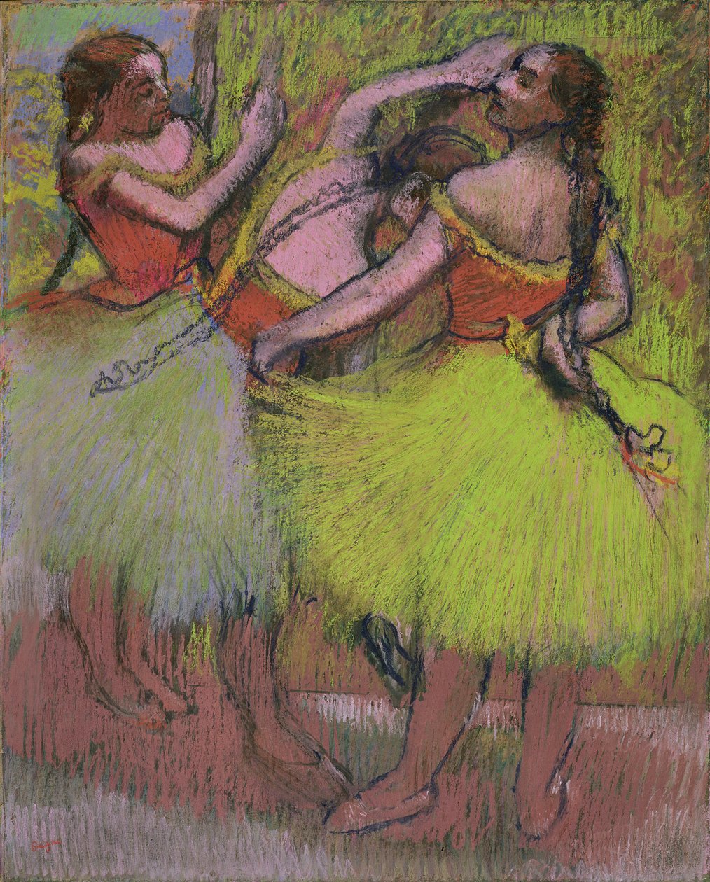 Danseuses avec cheveux tressés - Edgar Degas
