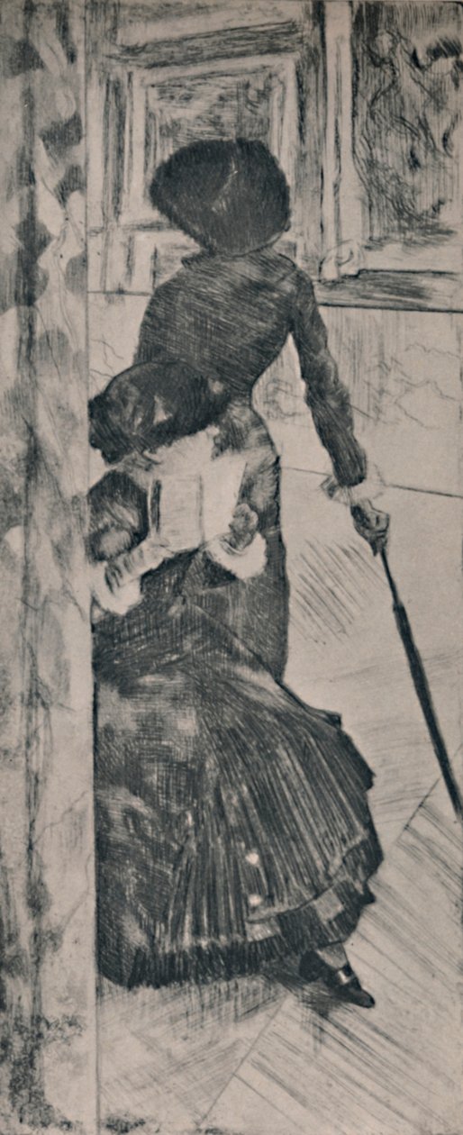 Mary Cassatt au Louvre, vers 1880, 1946 - Edgar Degas
