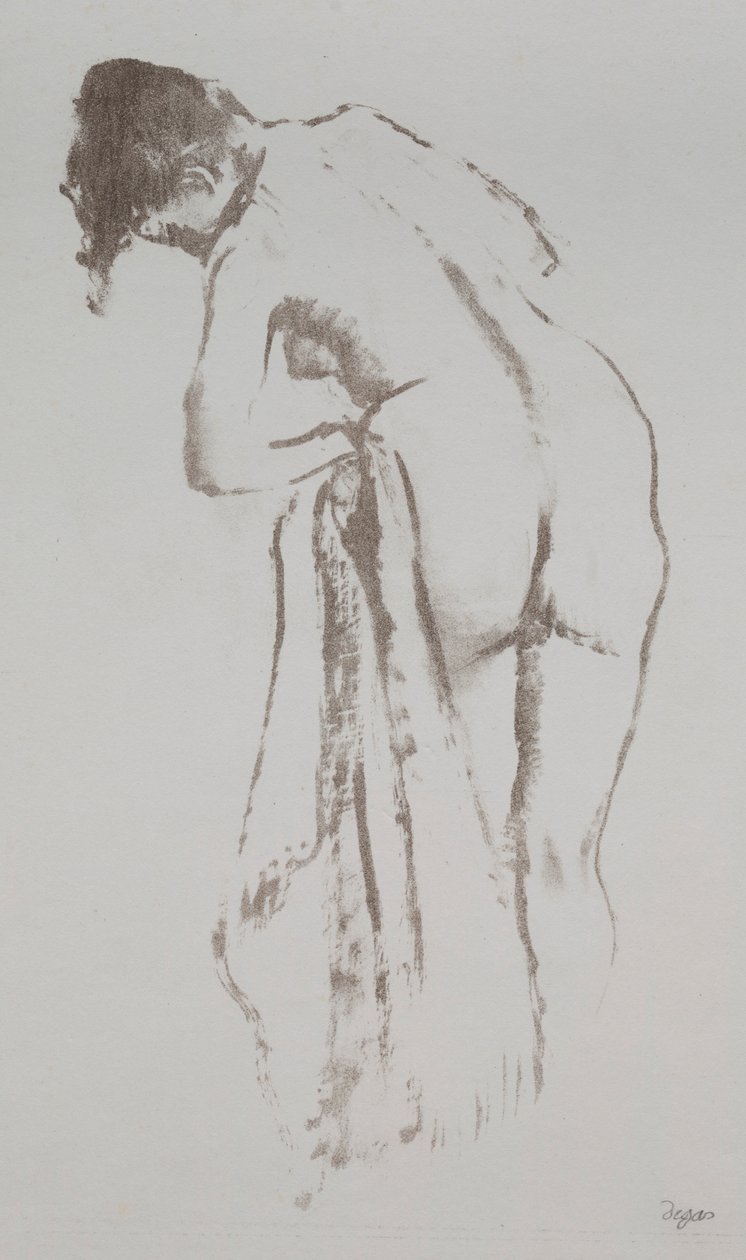Femme nue avec serviette, debout, 1891-92 - Edgar Degas