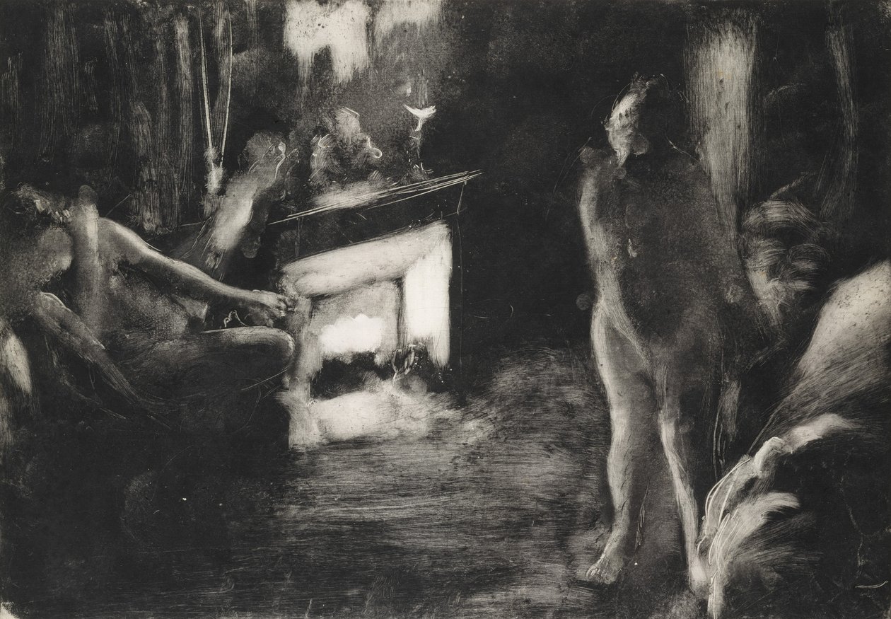 Au coin du feu, vers 1876-77 - Edgar Degas