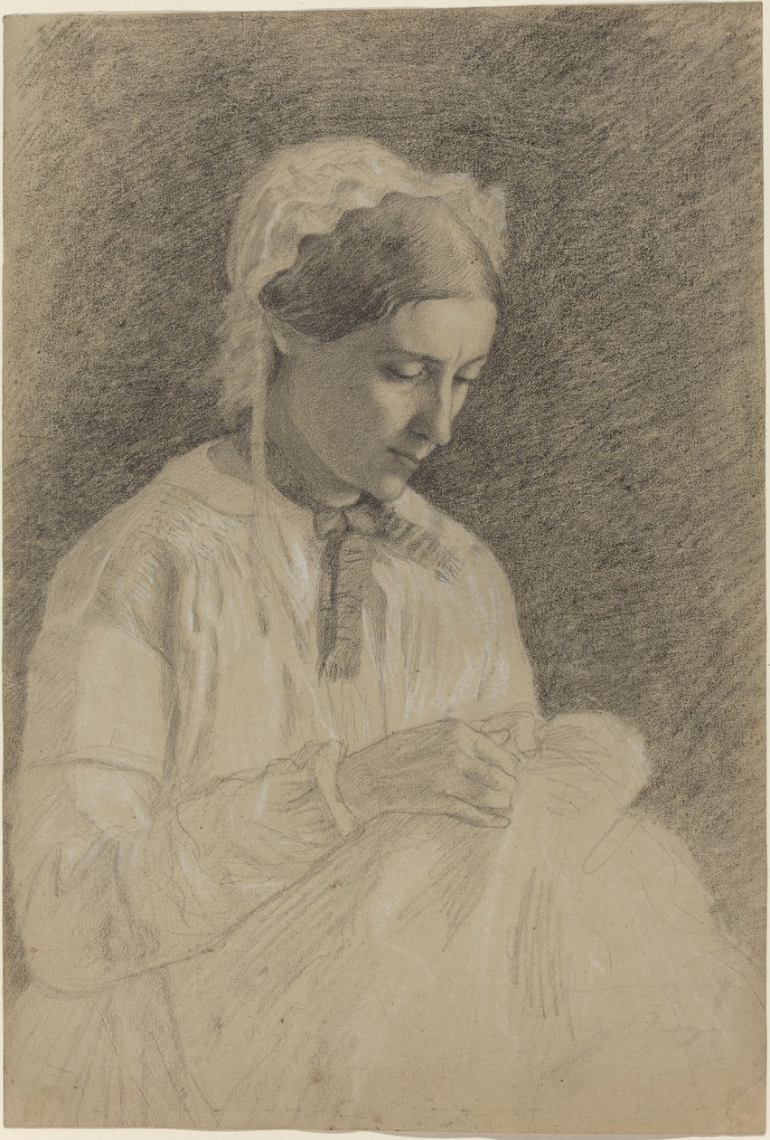 Femme brodant, 1855-1860 - Edgar Degas