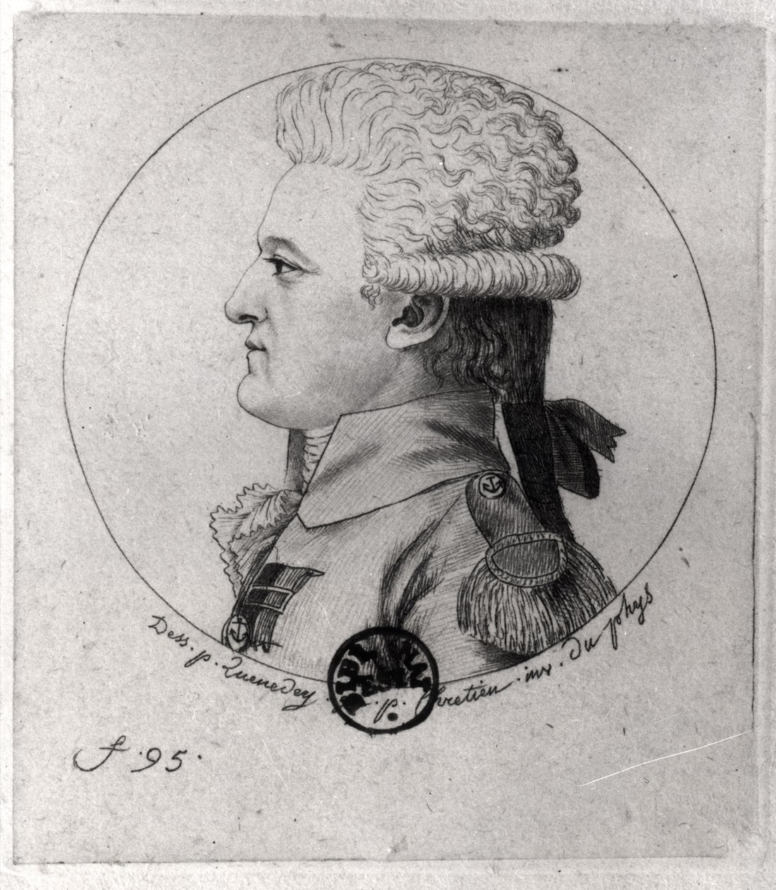 Portrait de Pierre Charles de Villeneuve (1763-1806), gravé par Gilles Louis Chrétien (1754-1811) - Edme Quenedey