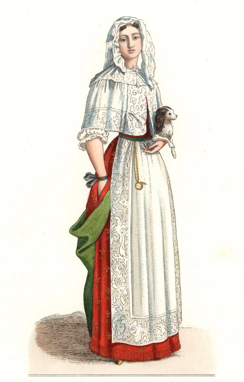 Femme française en robe de matin - Edmond Lechevallier Chevignard