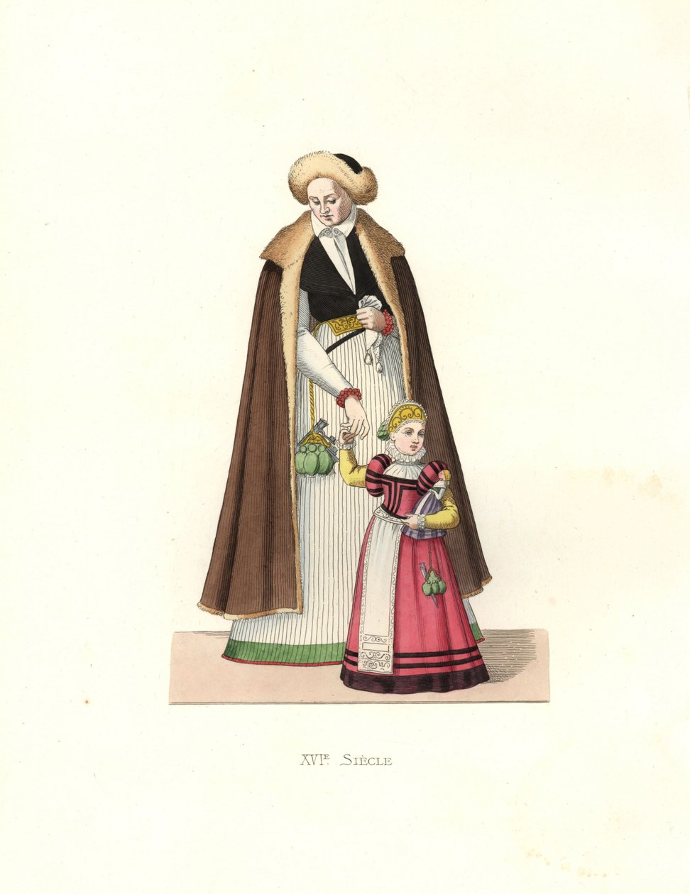 Femme de Silésie et fille - Edmond Lechevallier Chevignard