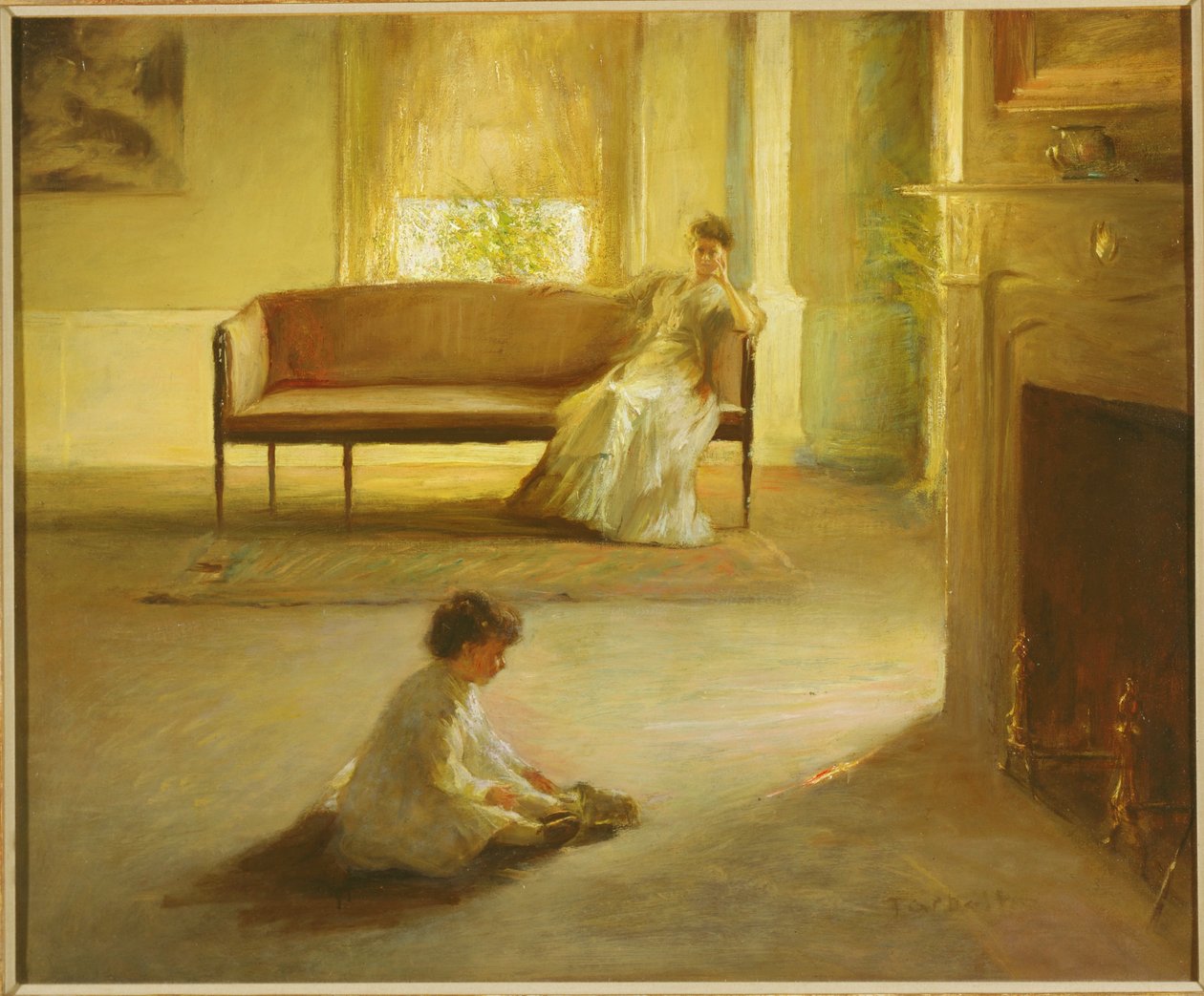 Intérieur avec mère et enfant - Edmund Charles Tarbell