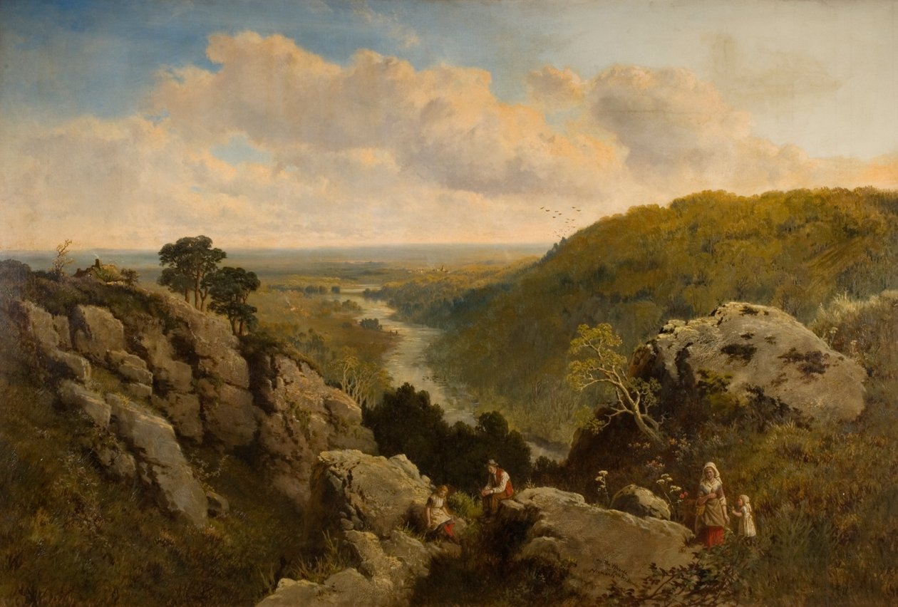 Vue sur le quai près de Pateley Bridge, Yorkshire - Edmund John Niemann