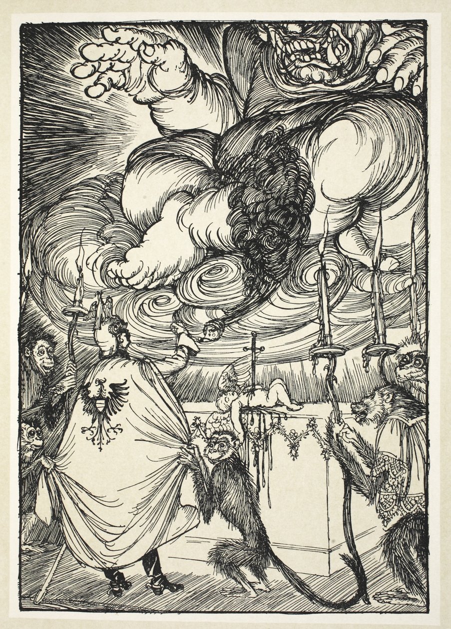 La Messe noire n°2 (Le célébrant et le maître de cérémonie), illustration de The Kaiser