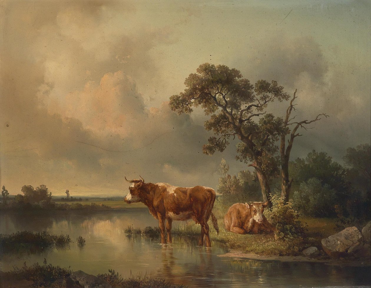 Edmund Mahlknecht Vaches au repos près d