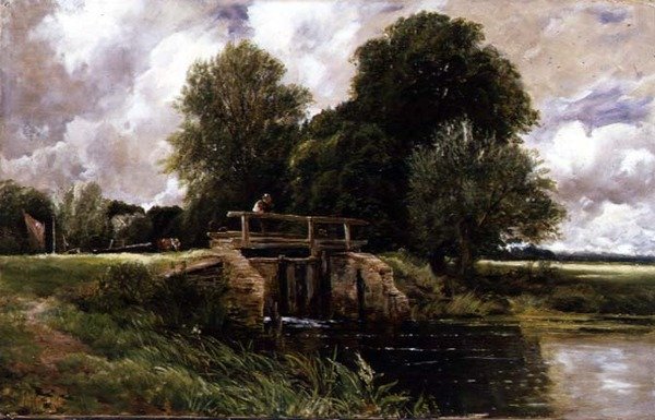 Passage par une écluse - Edmund Morison Wimperis
