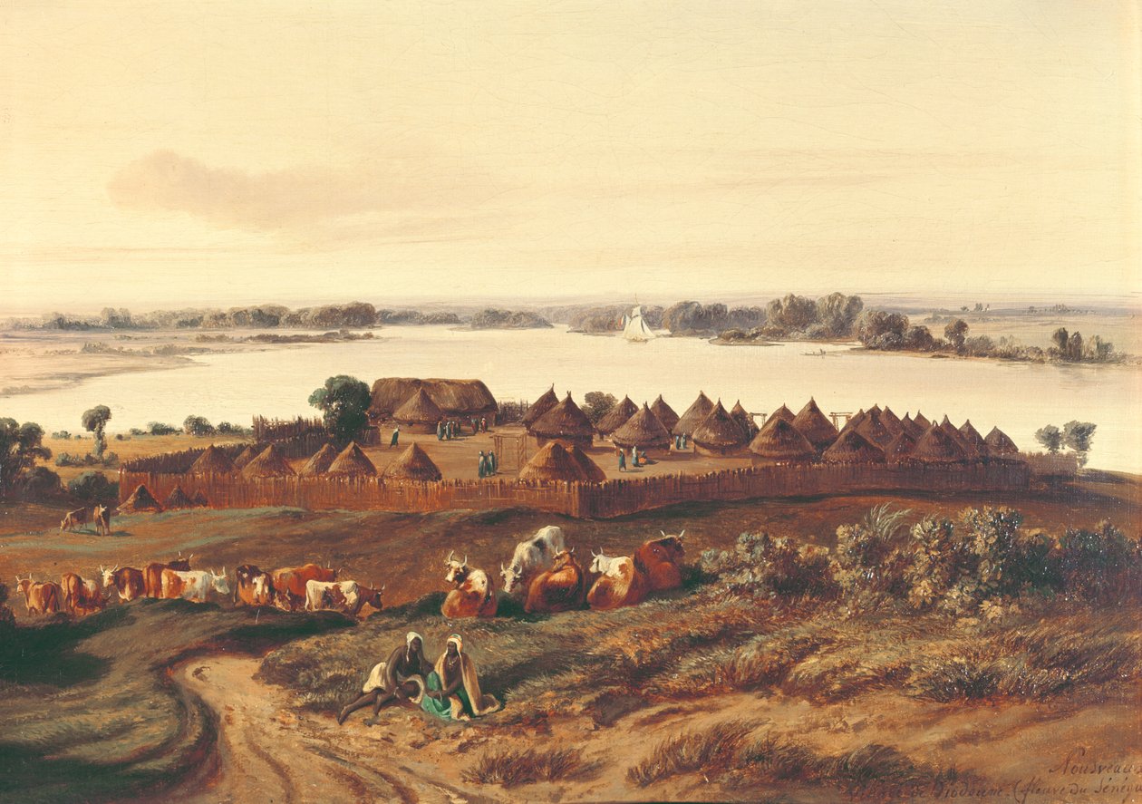 Village au Sénégal - Edouard Auguste Nousveaux