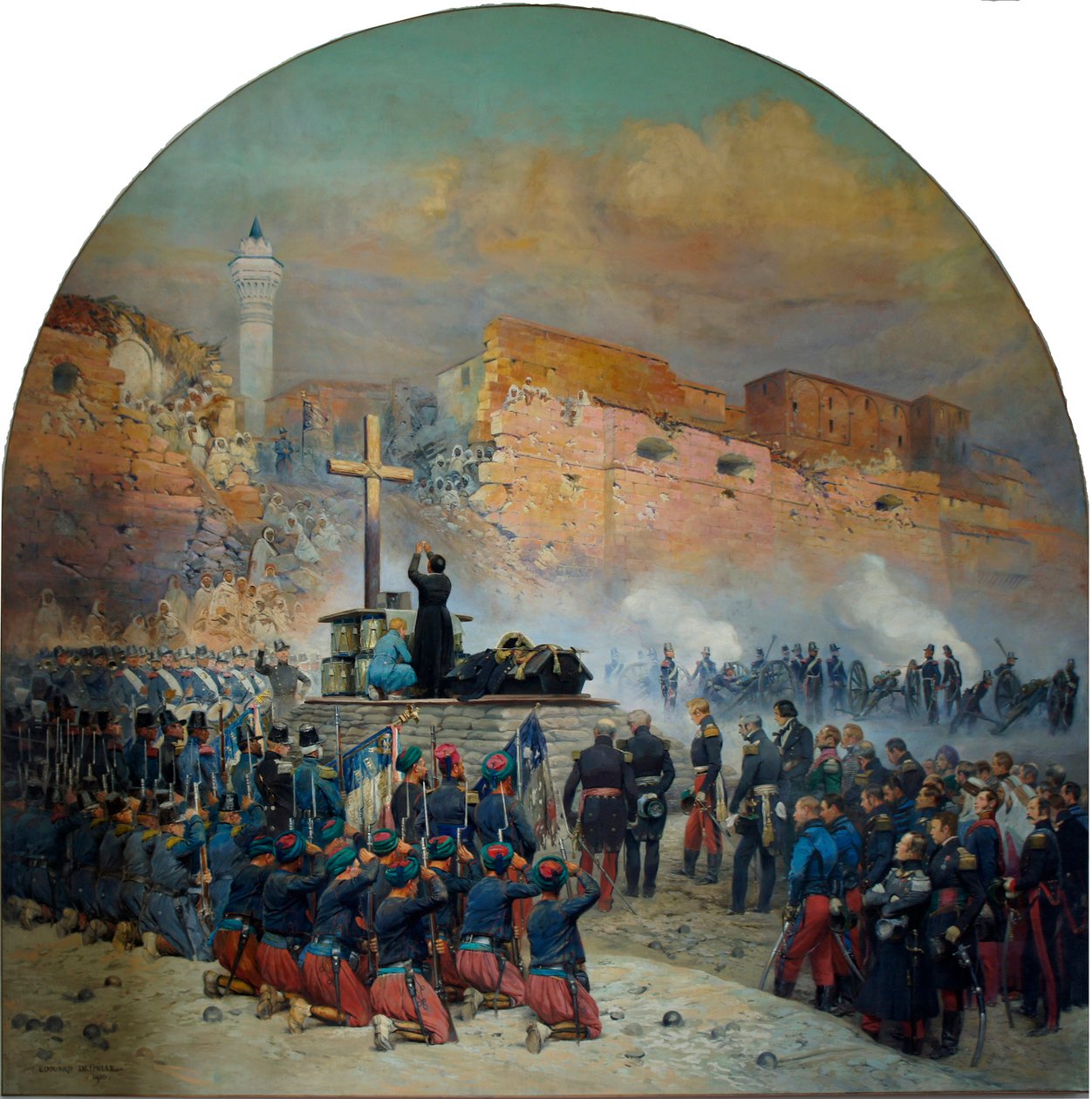 Obsèques du Général Comte de Damrémont devant la brèche de Constantine le 18 octobre 1837 - Jean Baptiste Edouard Detaille