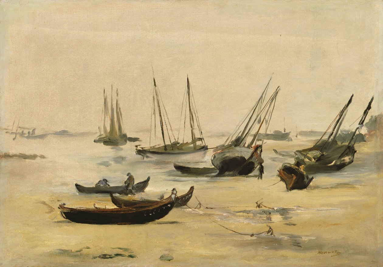 Plage, marée basse c.1873 - Édouard Manet