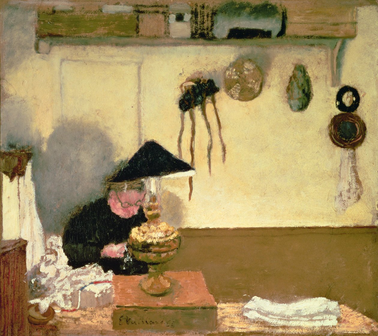 Madame Vuillard cousant - Edouard Vuillard