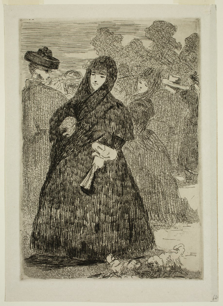 Au Prado - Edouard and Bracquemond Felix Joseph Auguste Manet