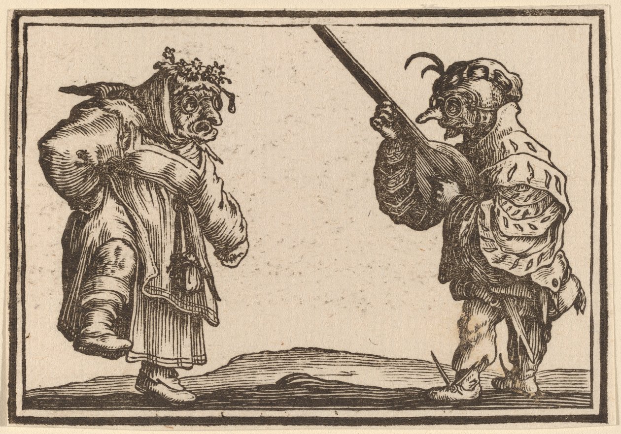 Danseurs avec luth - Edouard Eckman after Jacques Callot