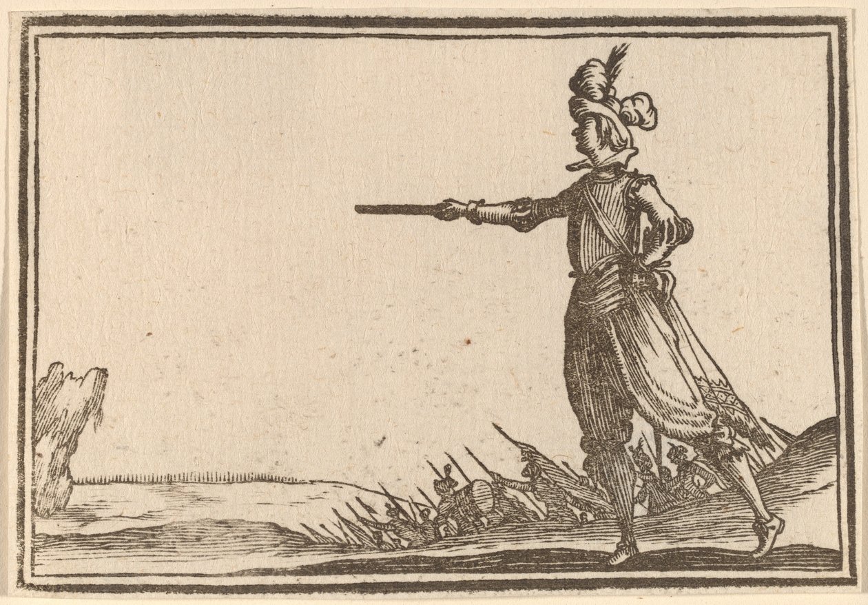 Commandant Militaire à Pied - Edouard Eckman after Jacques Callot