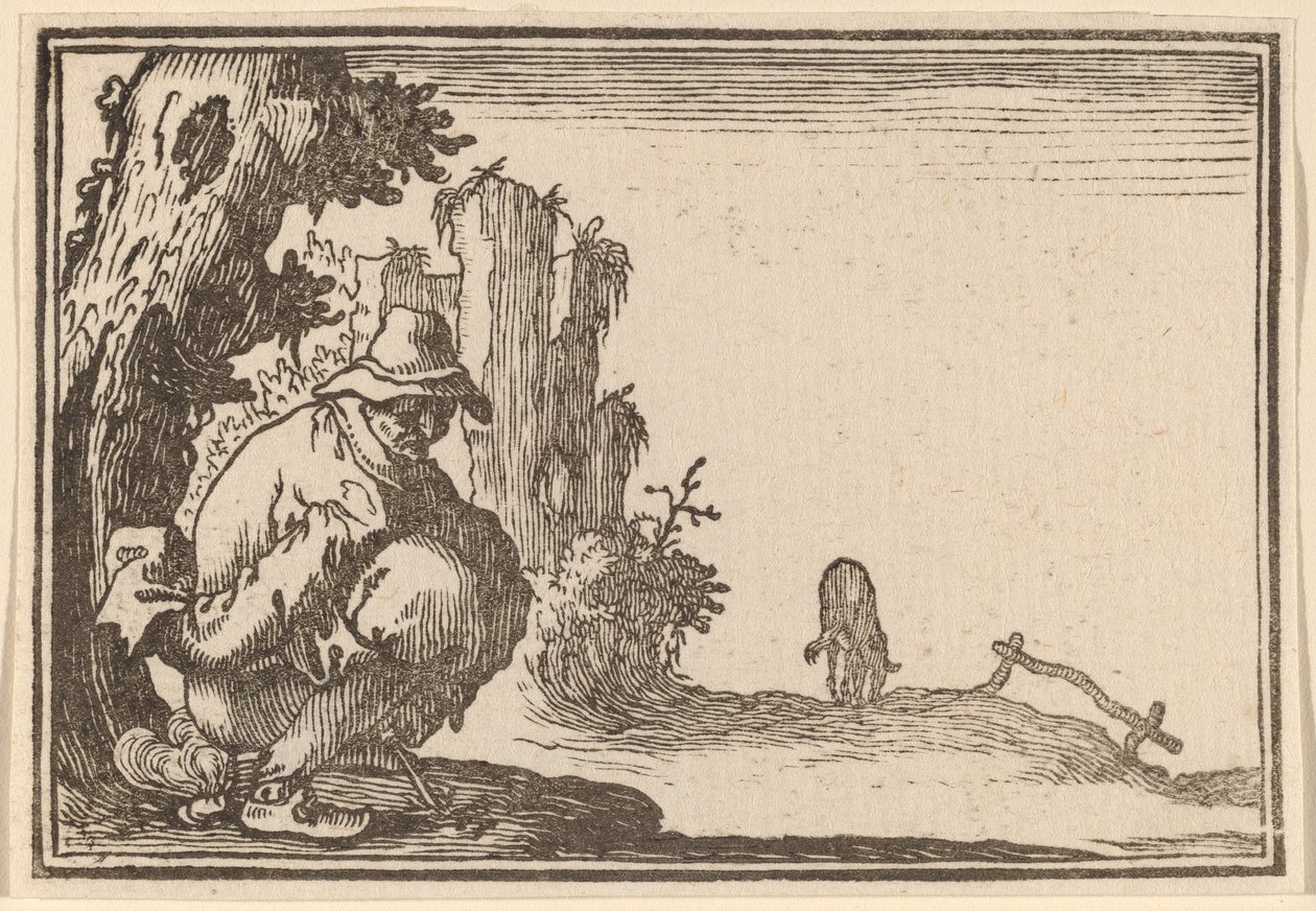 Paysanne déféquant - Edouard Eckman after Jacques Callot