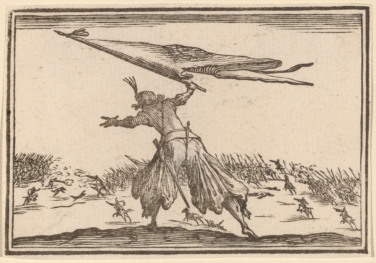 Porte-drapeau - Edouard Eckman after Jacques Callot
