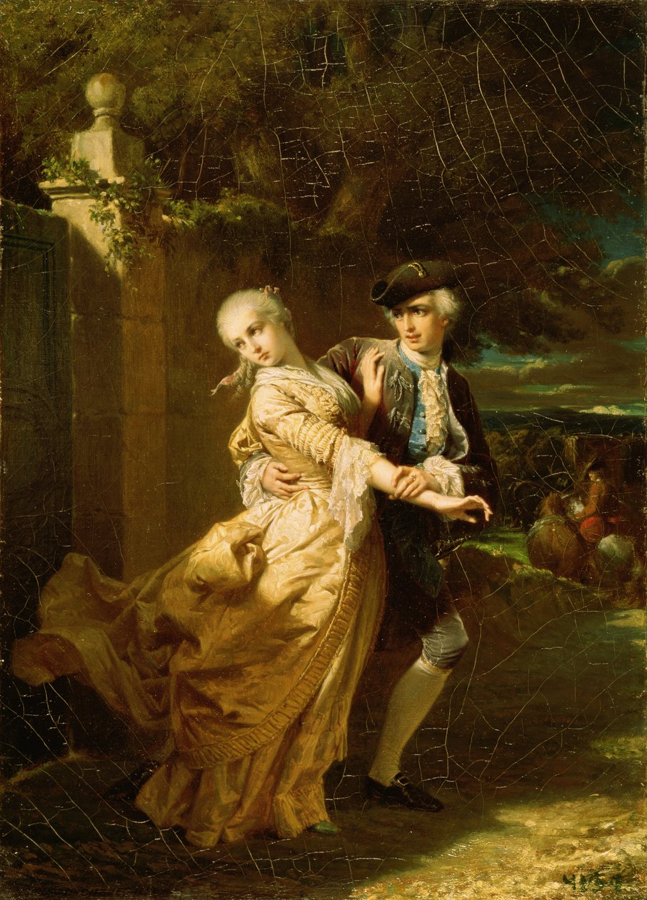 Lovelace enlevant Clarissa Harlowe - Edouard Louis Dubufe