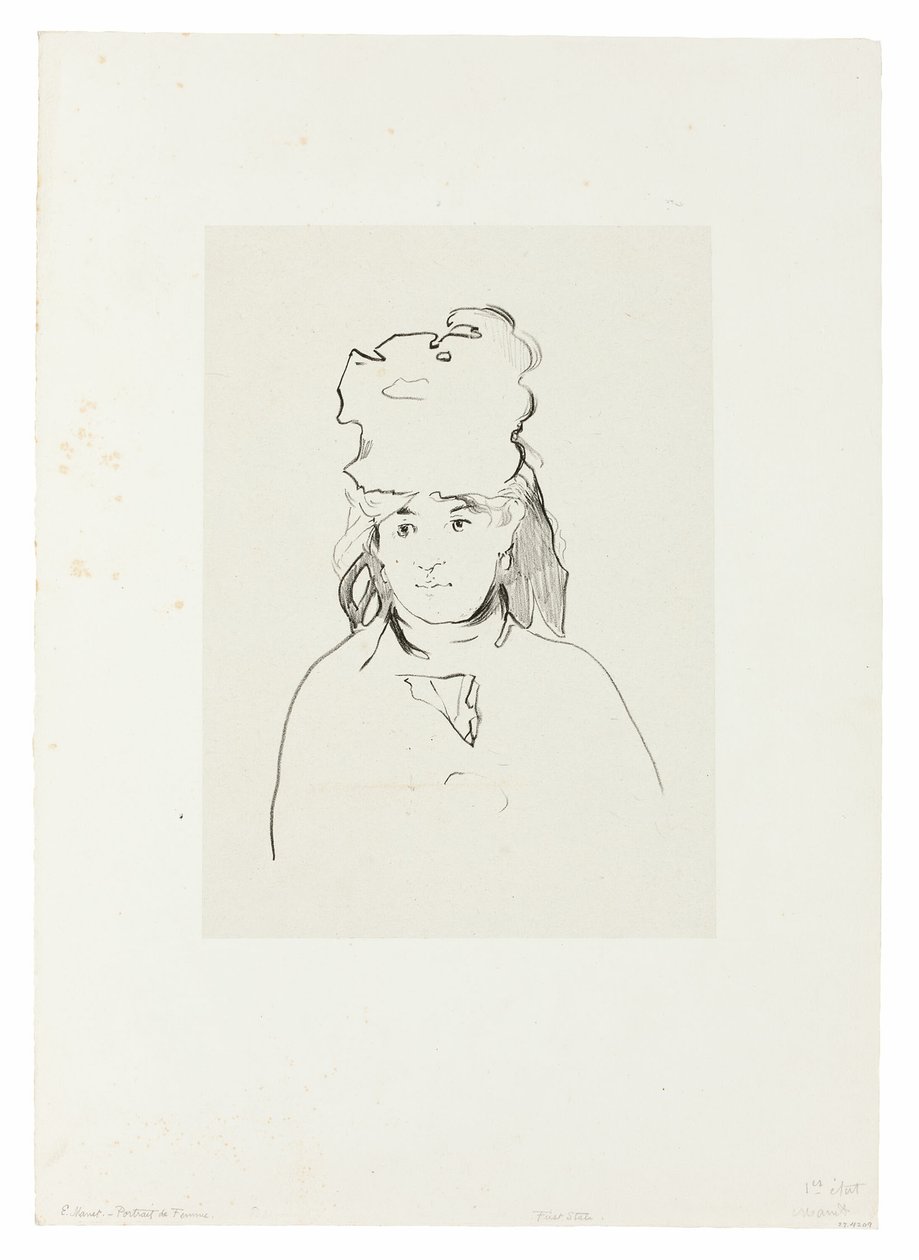 Berthe Morisot en silhouette - Édouard Manet