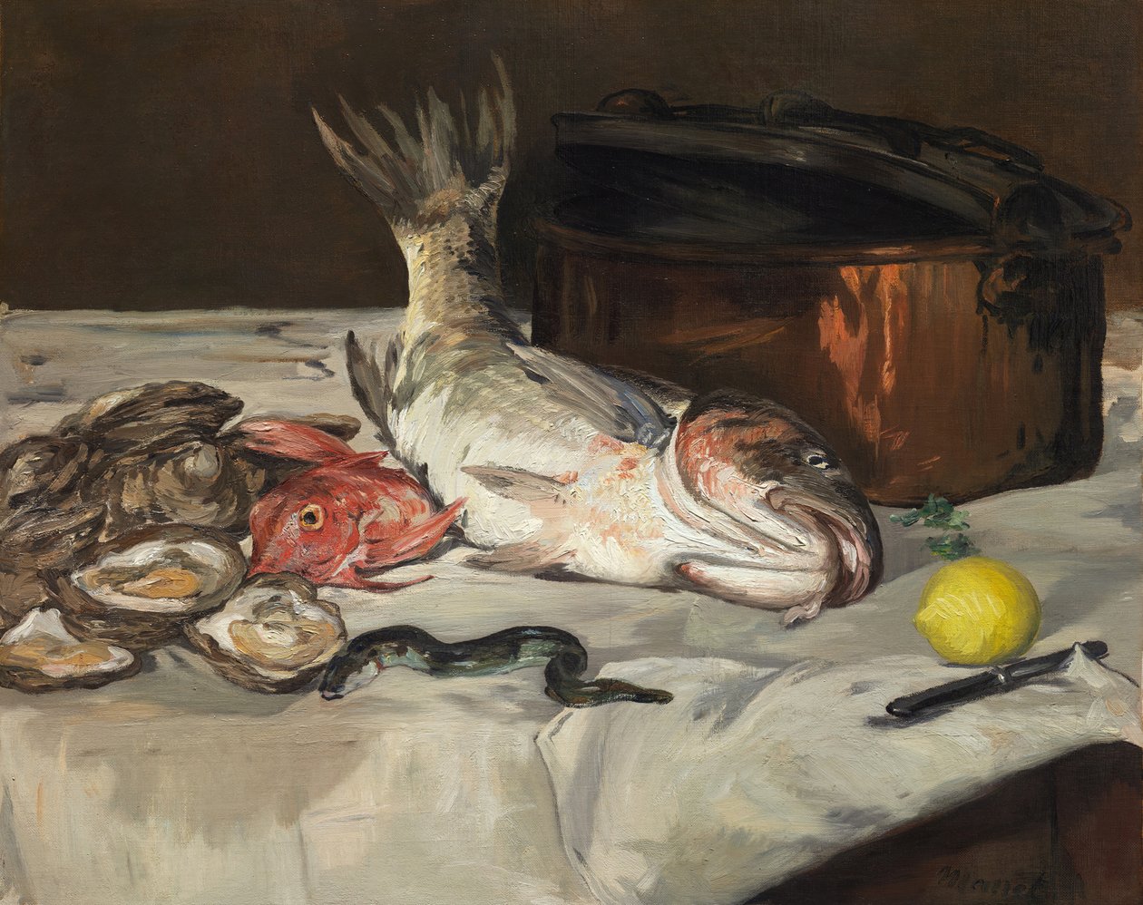 Nature morte de poissons - Édouard Manet