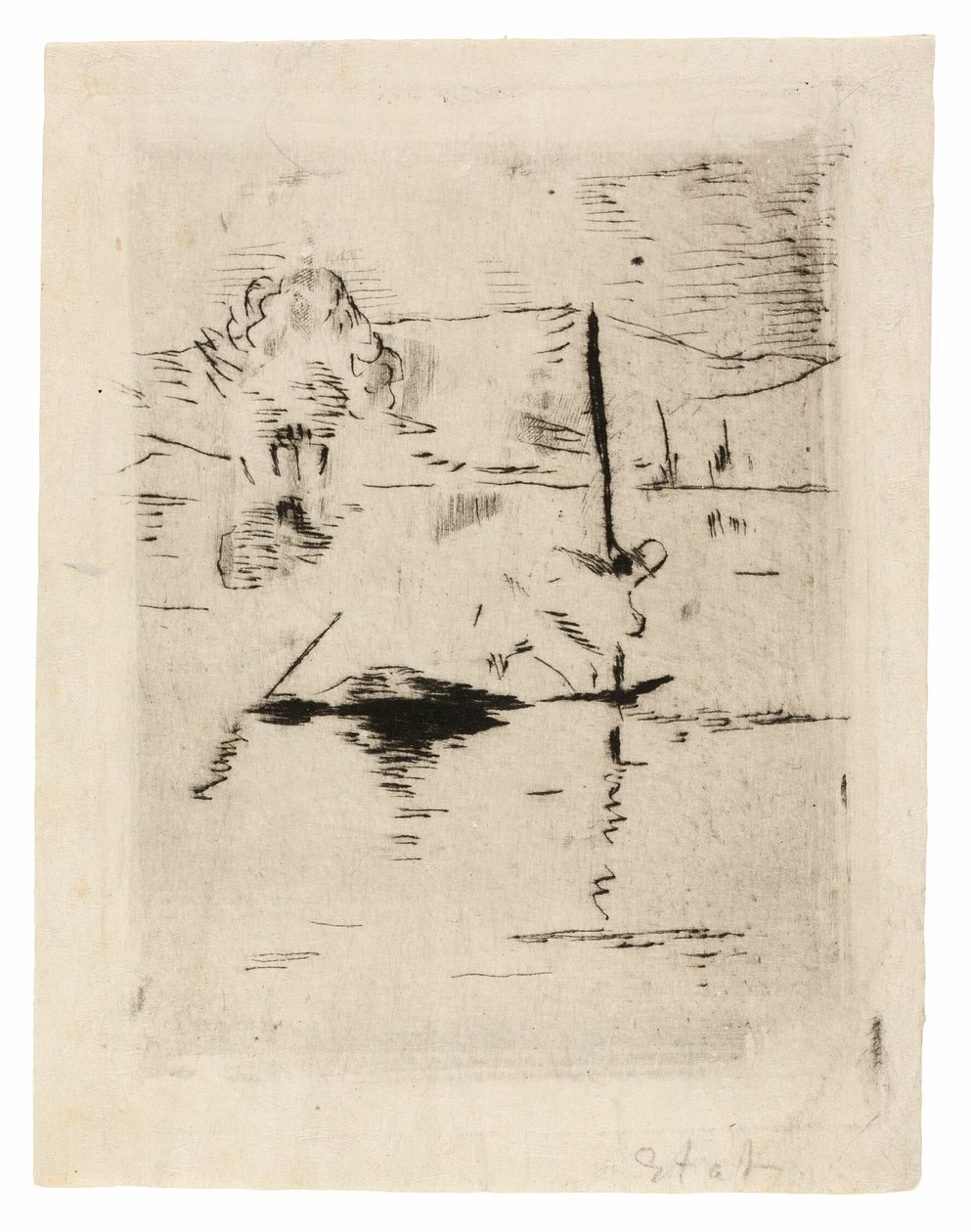 La rivière dans la plaine - Édouard Manet